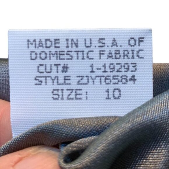 David Meister Silver Gray Ruched Sheath Dress Beaded Bow Front Size 10 USA - Picture 9 of 9